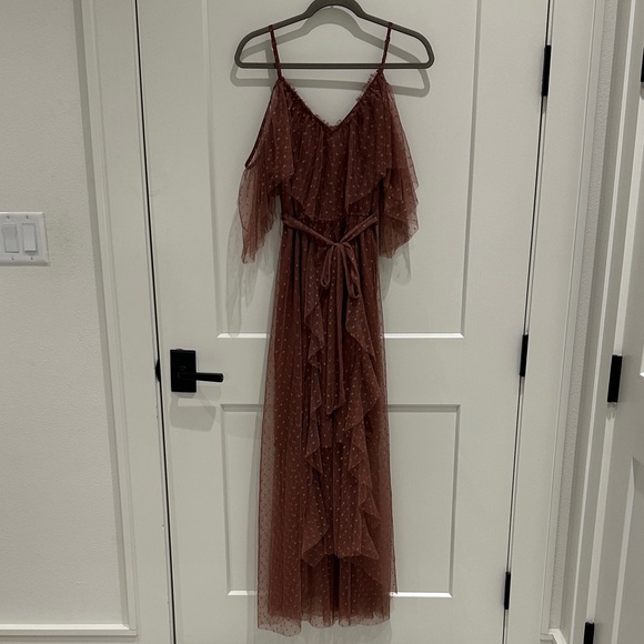 Joyfolie Dresses & Skirts - Joyfolie Desert Rose Ruffle Maxi Dress